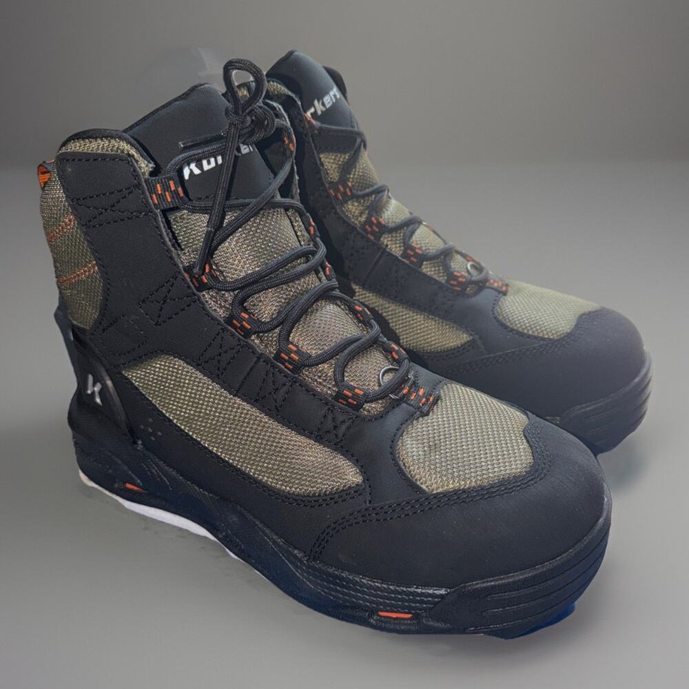 NIB Mens Korkers Greenback Felt & Klingon Wading Boots Sz 9